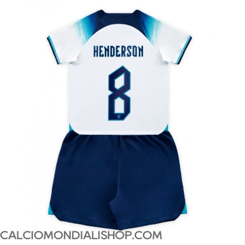 Maglie da calcio Inghilterra Jordan Henderson #8 Prima Maglia Bambino Mondiali 2022 Manica Corta (+ Pantaloni corti)